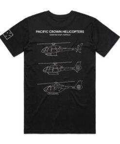 Alternative view of Pacific Crown Navy staple tee