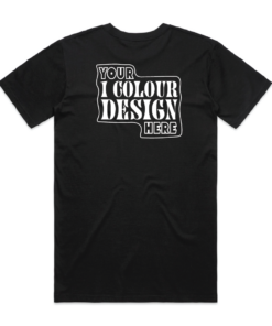 Alternative view of AS Staple Branded Tee - One Colour screen print front and back