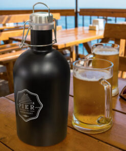 Alternative view of Growler - 2L black with silver engraving